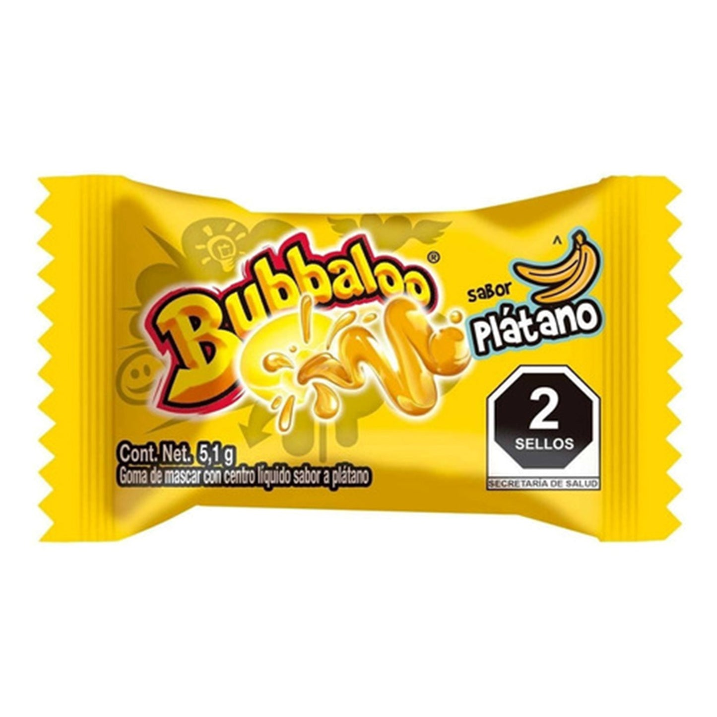 Chicle Bubbaloo Sabor Plátano 47 Piezas