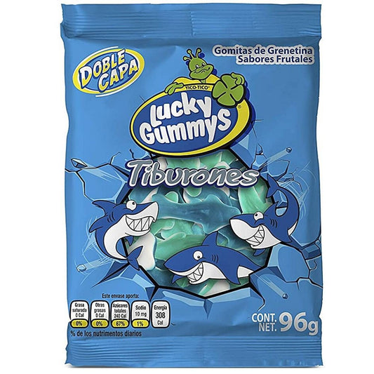 Gomitas Lucky Gummys Tiburones 96g.
