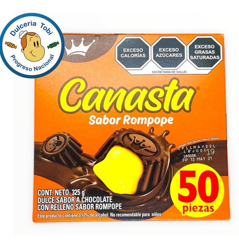 Chocolates de Canasta con Rompope La Corona 50 piezas